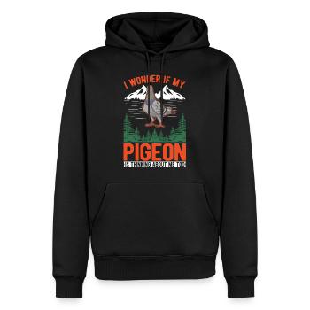 Pigeon Cadeau Pigeon Fancier City Pigeon Pigeonnier Pigeon Transporteur Pigeon - Sweat à capuche Premium bio Homme - noir - Devant - Nico (187cm)