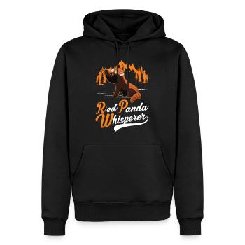 Roter Panda Flüsterer Red Panda Whisperer - Sweat à capuche Premium bio Homme - noir - Devant - Nico (187cm)