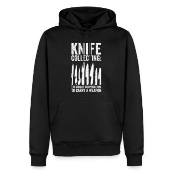Messersammler Messer Sammeln - Männer Premium Bio Hoodie - Schwarz - Vorne - Nico (187cm)