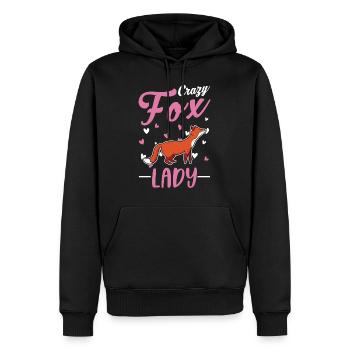 Verrückte Fuchs Lads Rotfuchs Frau - Männer Premium Bio Hoodie - Schwarz - Vorne - Nico (187cm)