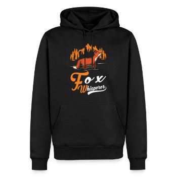 Fuchsflüsterer Fox Whisperer Fuchs - Men’s Premium Organic Hoodie - black - Front - Nico (187cm)