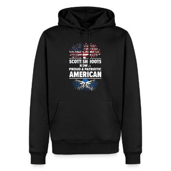 Born Scottish Scotland American USA Citizenship - Men’s Premium Organic Hoodie - black - Front - Nico (187cm)