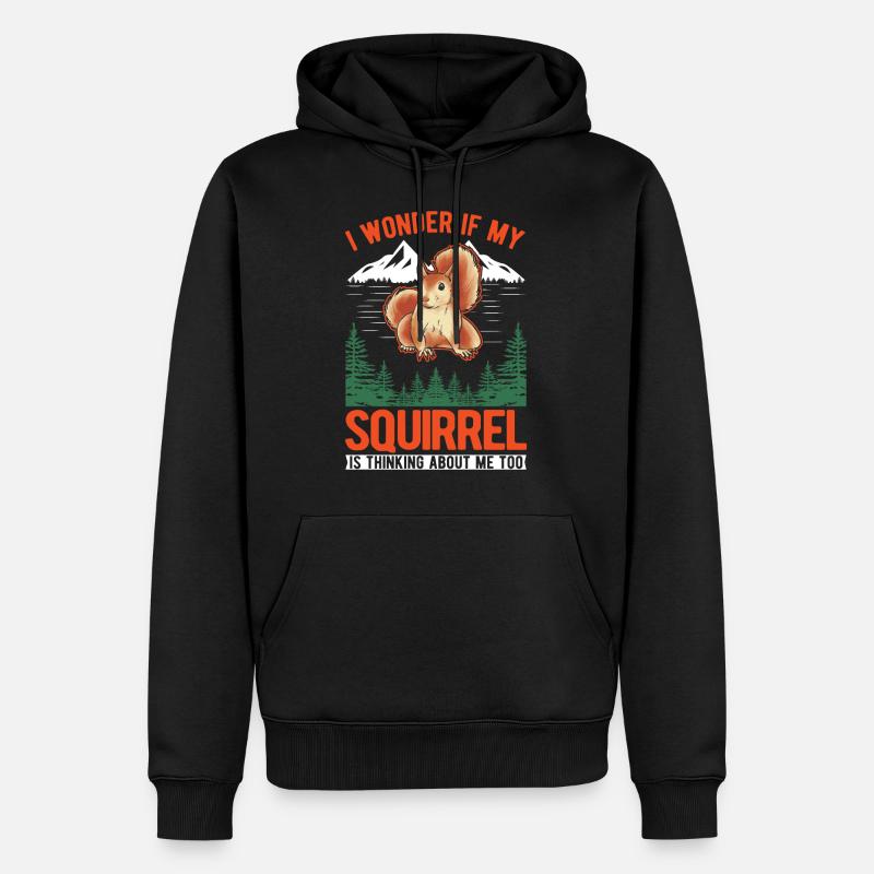 Eichhörnchen Geschenk Grauhörnchen Squirrel - Männer Premium Bio Hoodie - Schwarz