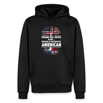 Geboren in Panama Panamaer Amerikaner USA - Männer Premium Bio Hoodie - Schwarz - Vorne - Nico (187cm)