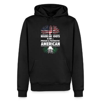 Geboren nigerianisch nigeria amerikanisch USA - Männer Premium Bio Hoodie - Schwarz - Vorne - Nico (187cm)
