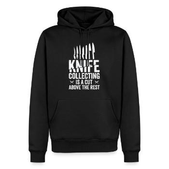 Messersammler Messer Sammeln - Männer Premium Bio Hoodie - Schwarz - Vorne - Nico (187cm)