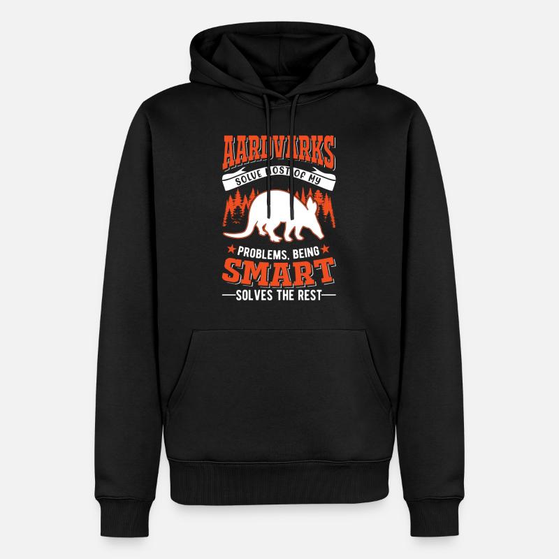 Aardvark Cadeau Aardvark - Sweat à capuche Premium bio Homme - noir