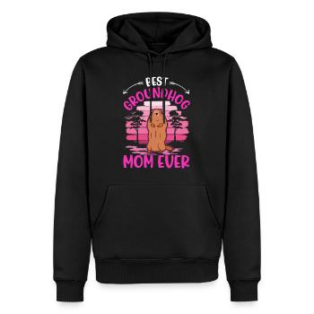 Murmeltier Mama Groundhog Mom Woodchuck - Männer Premium Bio Hoodie - Schwarz - Vorne - Nico (187cm)