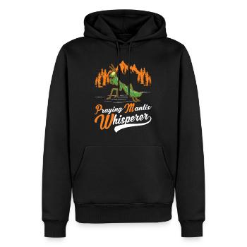 Gottesanbeterin Flüsterer Mantis Fangschrecke - Männer Premium Bio Hoodie - Schwarz - Vorne - Nico (187cm)