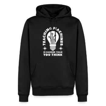 Lehre Maschinelles Lernen Künstliche Intelligenz - Männer Premium Bio Hoodie - Schwarz - Vorne - Nico (187cm)