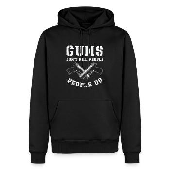 Waffen Pistolenliebhaber Waffenbesitzer Schießen - Männer Premium Bio Hoodie - Schwarz - Vorne - Nico (187cm)
