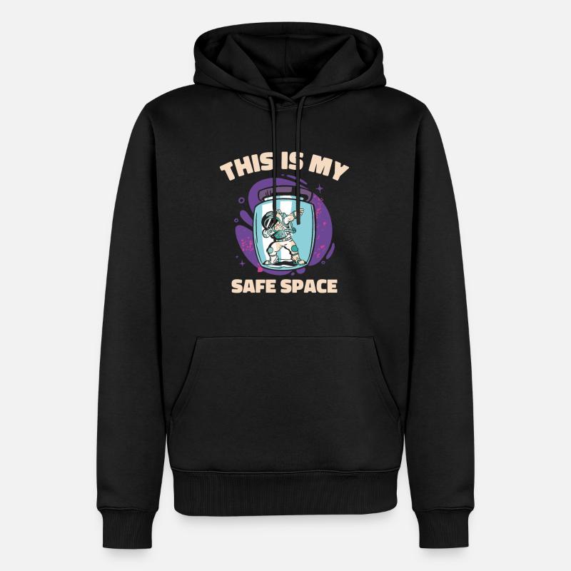 Astronaute spatial Astronomie mystique étoilée - Sweat à capuche Premium bio Homme - noir