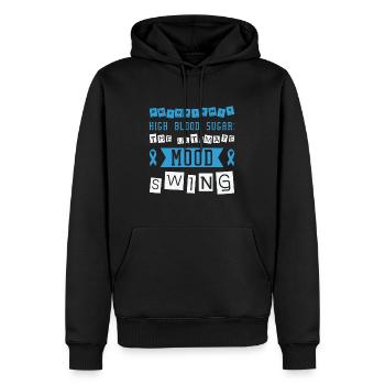 Pancréas diabétique - Sweat à capuche Premium bio Homme - noir - Devant - Nico (187cm)