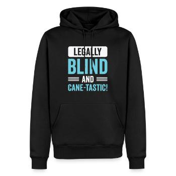 Braille-Schrift Blinde Blindheit Bewusstsein - Männer Premium Bio Hoodie - Schwarz - Vorne - Nico (187cm)