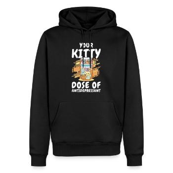 Antidepressivum Kätzchen Medizin Katzenbesitzer - Männer Premium Bio Hoodie - Schwarz - Vorne - Nico (187cm)