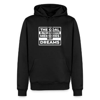 Ziel Leben Zitate Erinnerungen Positive Botschaft - Männer Premium Bio Hoodie - Schwarz - Vorne - Nico (187cm)