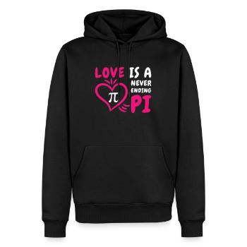 Pi Day Love Pi Symbol Math Number - Sweat à capuche Premium bio Homme - noir - Devant - Nico (187cm)