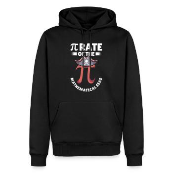 Pi Tag Pirate Mathématicien Pi Symbol Number - Sweat à capuche Premium bio Homme - noir - Devant - Nico (187cm)