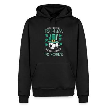 St. Patrick’s Day Football Sport Lucky Shamrock - Sweat à capuche Premium bio Homme - noir - Devant - Nico (187cm)