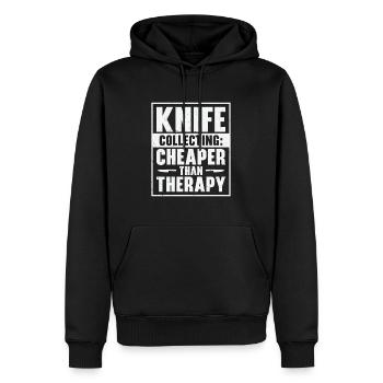 Messersammler Messer Sammeln - Männer Premium Bio Hoodie - Schwarz - Vorne - Nico (187cm)