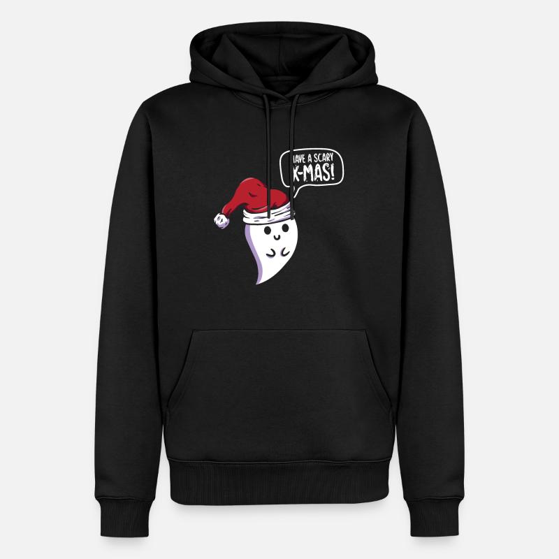 Effrayant Halloween Mignon Noël - Sweat à capuche Premium bio Homme - noir