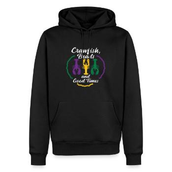 Mardi Gras Perlen Karneval Krebse Party Trinken - Männer Premium Bio Hoodie - Schwarz - Vorne - Nico (187cm)