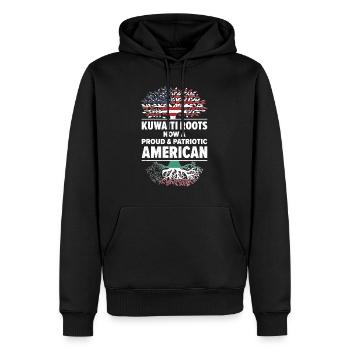 Geboren in Kuwait Kuwait Amerikaner USA - Männer Premium Bio Hoodie - Schwarz - Vorne - Nico (187cm)