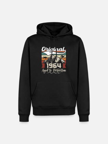 1964 - Geschenk geboren im Jahr 1964 - Männer Premium Bio Hoodie - Schwarz
