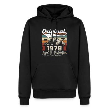 1978 - Geschenk geboren im Jahr 1978 - Männer Premium Bio Hoodie - Schwarz - Vorne - Nico (187cm)