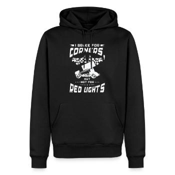 Sprint Car Dirt Track Racing - Men’s Premium Organic Hoodie - black - Front - Nico (187cm)
