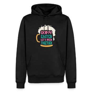Easter Bunnies Beer Drinking Holiday Rabbit - Männer Premium Bio Hoodie - Schwarz - Vorne - Nico (187cm)