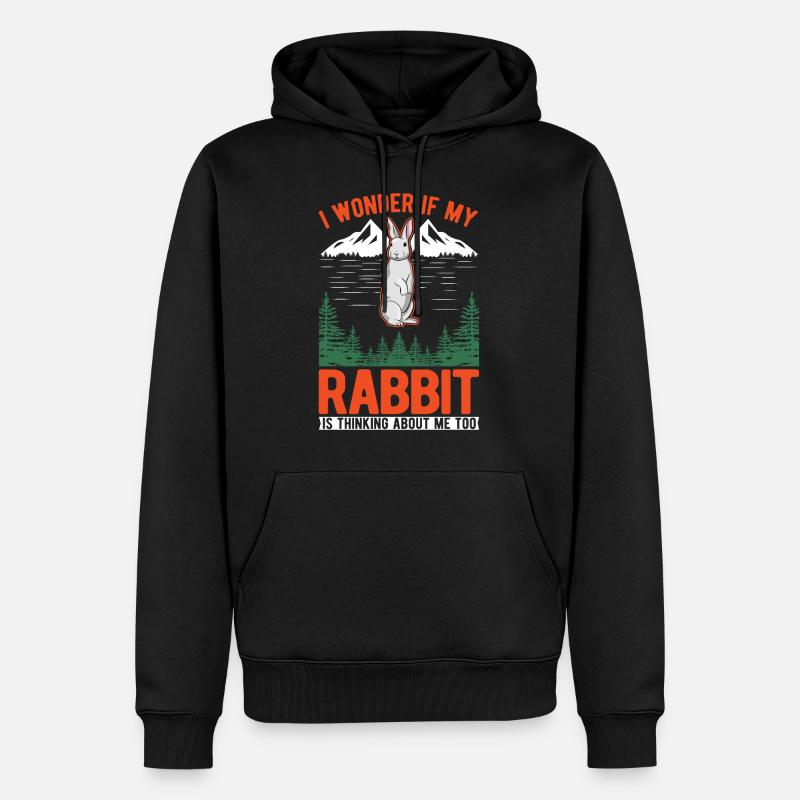 Rabbit Rabbit Rabbit - Men’s Premium Organic Hoodie - black