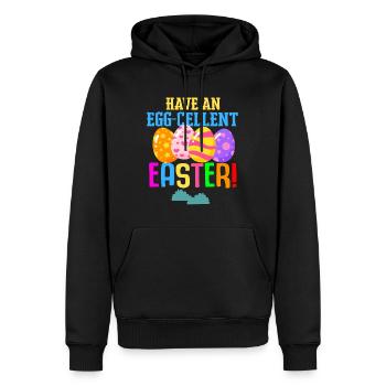 Ostern Bunte Eier färben Kaninchen Eierjagd - Männer Premium Bio Hoodie - Schwarz - Vorne - Nico (187cm)