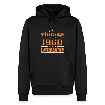 1960 Vintage Retro Birthday Bday Gift 1960 - Men’s Premium Organic Hoodie - black - Front - Nico (187cm)