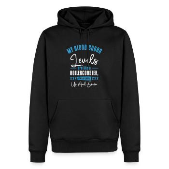 Diabetische Bauchspeicheldrüse - Männer Premium Bio Hoodie - Schwarz - Vorne - Nico (187cm)