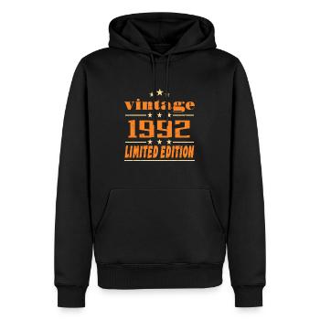 1992 Vintage Retro Birthday Bday Gift 1992 - Men’s Premium Organic Hoodie - black - Front - Nico (187cm)