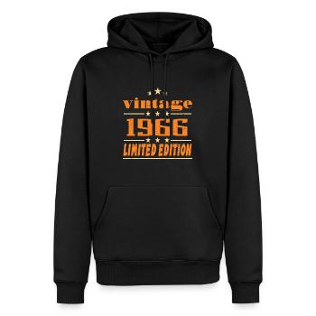 1966 Vintage Retro Geburtstag Bday Geschenk 1966 - Männer Premium Bio Hoodie - Schwarz - Vorne - Nico (187cm)