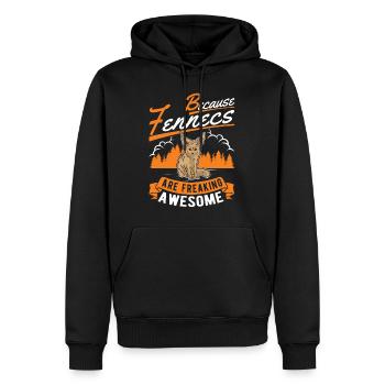 Parce que les Fennecs sont des Fennek impressionnants - Sweat à capuche Premium bio Homme - noir - Devant - Nico (187cm)