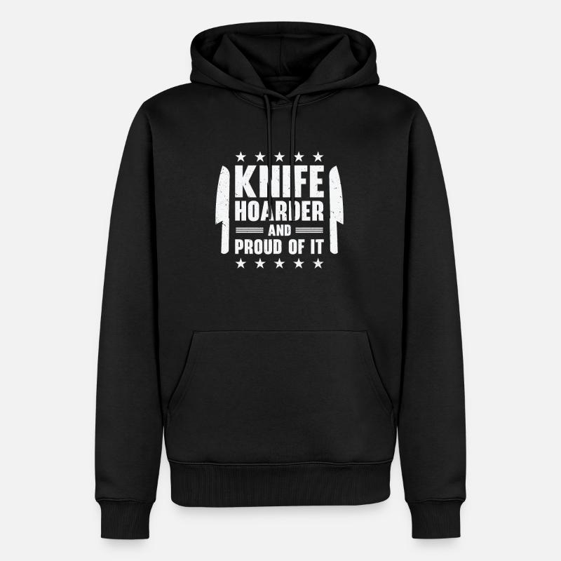 Couteaux collecteurs de couteaux - Sweat à capuche Premium bio Homme - noir