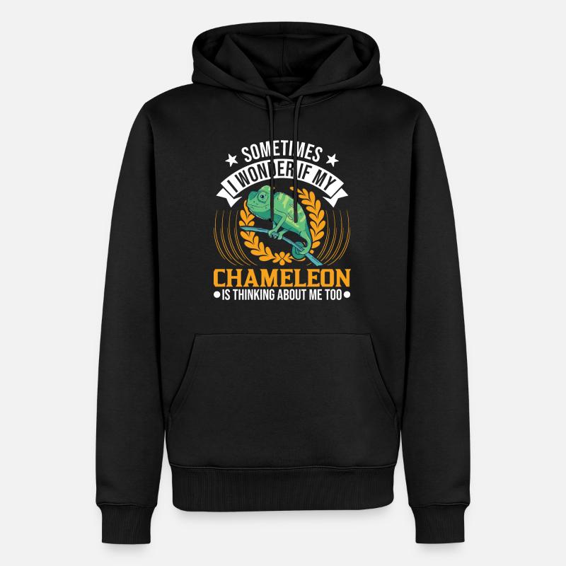Caméléon Cadeau Caméléon - Sweat à capuche Premium bio Homme - noir