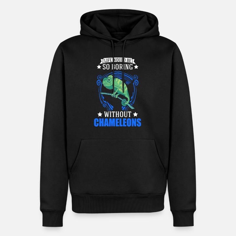 Caméléon Cadeau Caméléon - Sweat à capuche Premium bio Homme - noir