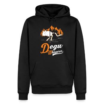 Degu Whisperer Forest Degu - Sweat à capuche Premium bio Homme - noir - Devant - Nico (187cm)