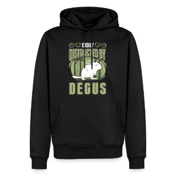 Degu Cadeau Arbuste Rat Forest Degu - Sweat à capuche Premium bio Homme - noir - Devant - Nico (187cm)