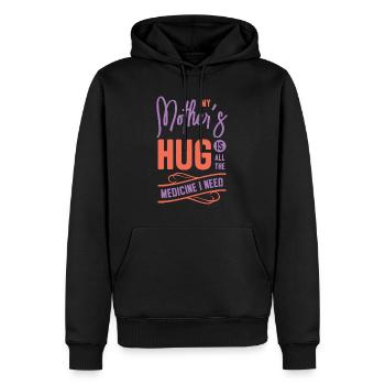Beste Medizin Mutter Umarmung Oma Eltern Familie - Männer Premium Bio Hoodie - Schwarz - Vorne - Nico (187cm)