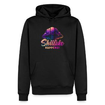 Shiitake Pilz Wald Pilz Shiitake Moral Vegan Umami - Männer Premium Bio Hoodie - Schwarz - Vorne - Nico (187cm)