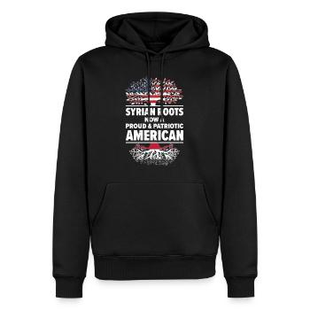 Nés Syriens Syrie Américains USA - Sweat à capuche Premium bio Homme - noir - Devant - Nico (187cm)