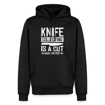 Messersammler Messer Sammeln - Männer Premium Bio Hoodie - Schwarz - Vorne - Nico (187cm)