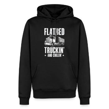 Pritschenwagenfahrer Lkw-Fahrer - Männer Premium Bio Hoodie - Schwarz - Vorne - Nico (187cm)