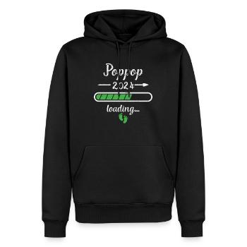 Poppop 2024 Loading Schwangerschaft Großvater - Männer Premium Bio Hoodie - Schwarz - Vorne - Nico (187cm)