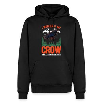 Crow Crow Crow Raven - Men’s Premium Organic Hoodie - black - Front - Nico (187cm)